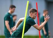 13 June 2023; Evan Ferguson during a Republic of Ireland training session at Calista Sports Centre in Antalya, Turkey. Photo by Stephen McCarthy/Sportsfile