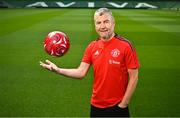 13 June 2023; Former Republic of Ireland international and Manchester United footballer Denis Irwin poses for a portrait during the announcement of pre-season friendly between Manchester United and Athletic Club Bilbao, which will take place on the 6th August 2023 at Aviva Stadium in Dublin. Photo by Sam Barnes/Sportsfile