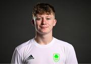 14 June 2023; Kickboxer Luke McCann poses for a portrait during the European Games team day for Team Ireland – Krakow 2023 at Crowne Plaza Hotel in Blanchardstown, Dublin. Photo by Ramsey Cardy/Sportsfile