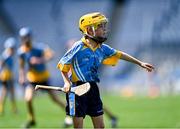 13 June 2023; Fionn O'Brien of St Mary's BNS Rathfarnham in action against St Laurence's BNS Kilmacud during the Corn Herald Final at the Allianz Cumann na mBunscol Finals at Croke Park. Photo by Piaras Ó Mídheach/Sportsfile
