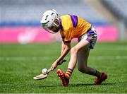 13 June 2023; Jamie Walsh of St Laurence's BNS Kilmacud in action against St Mary's BNS Rathfarnham during the Corn Herald Final at the Allianz Cumann na mBunscol Finals at Croke Park. Photo by Piaras Ó Mídheach/Sportsfile