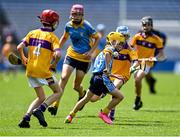 13 June 2023; Fionn O'Brien of St Mary's BNS Rathfarnham, 13, in action against St Laurence's BNS Kilmacud during the Corn Herald Final at the Allianz Cumann na mBunscol Finals at Croke Park. Photo by Piaras Ó Mídheach/Sportsfile