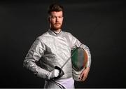 14 June 2023; Fencer Jadryn Dick poses for a portrait during the European Games team day for Team Ireland – Krakow 2023 at Crowne Plaza Hotel in Blanchardstown, Dublin. Photo by Ramsey Cardy/Sportsfile