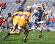 13 June 2023; Daniel Lehane of St Mary's BNS Rathfarnham in action against St Laurence's BNS Kilmacud during the Corn Herald Final at the Allianz Cumann na mBunscol Finals at Croke Park. Photo by Piaras Ó Mídheach/Sportsfile