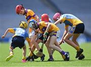 13 June 2023; Action from the Corn Herald Final between St Laurence's BNS Kilmacud and St Mary's BNS Rathfarnham at the Allianz Cumann na mBunscol Finals at Croke Park. Photo by Piaras Ó Mídheach/Sportsfile