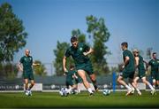 14 June 2023; Matt Doherty during a Republic of Ireland training session at Calista Sports Centre in Antalya, Turkey. Photo by Stephen McCarthy/Sportsfile