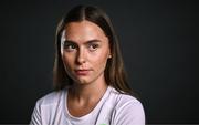 14 June 2023; 3000m steeplechaser Ava O'Connor poses for a portrait during the European Games team day for Team Ireland – Krakow 2023 at the Crowne Plaza Hotel in Blanchardstown, Dublin. Photo by Harry Murphy/Sportsfile