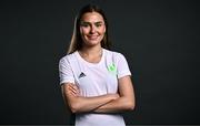 14 June 2023; 3000m steeplechaser Ava O'Connor poses for a portrait during the European Games team day for Team Ireland – Krakow 2023 at the Crowne Plaza Hotel in Blanchardstown, Dublin. Photo by Harry Murphy/Sportsfile