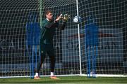 14 June 2023; Goalkeeper Mark Travers during a Republic of Ireland training session at Calista Sports Centre in Antalya, Turkey. Photo by Stephen McCarthy/Sportsfile