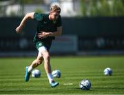 14 June 2023; Nathan Collins during a Republic of Ireland training session at Calista Sports Centre in Antalya, Turkey. Photo by Stephen McCarthy/Sportsfile