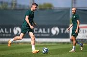 14 June 2023; Evan Ferguson during a Republic of Ireland training session at Calista Sports Centre in Antalya, Turkey. Photo by Stephen McCarthy/Sportsfile