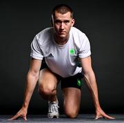 14 June 2023; 400m athlete Jack Raftery poses for a portrait during the European Games team day for Team Ireland – Krakow 2023 at the Crowne Plaza Hotel in Blanchardstown, Dublin. Photo by Harry Murphy/Sportsfile