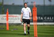 14 June 2023; Coach John O'Shea during a Republic of Ireland training session at Calista Sports Centre in Antalya, Turkey. Photo by Stephen McCarthy/Sportsfile
