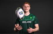 14 June 2023; Rugby 7's player Gavin Mullin poses for a portrait during the European Games team day for Team Ireland – Krakow 2023 at the Crowne Plaza Hotel in Blanchardstown, Dublin. Photo by Harry Murphy/Sportsfile