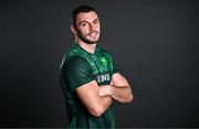 14 June 2023; Rugby 7's player Andrew Smith poses for a portrait during the European Games team day for Team Ireland – Krakow 2023 at the Crowne Plaza Hotel in Blanchardstown, Dublin. Photo by Harry Murphy/Sportsfile