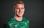 14 June 2023; Rugby 7's player Niall Comerford poses for a portrait during the European Games team day for Team Ireland – Krakow 2023 at the Crowne Plaza Hotel in Blanchardstown, Dublin. Photo by Harry Murphy/Sportsfile