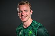 14 June 2023; Rugby 7's player Niall Comerford poses for a portrait during the European Games team day for Team Ireland – Krakow 2023 at the Crowne Plaza Hotel in Blanchardstown, Dublin. Photo by Harry Murphy/Sportsfile