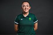 14 June 2023; Rugby 7's performance nutritionist Anne-Marie Mulholland poses for a portrait during the European Games team day for Team Ireland – Krakow 2023 at the Crowne Plaza Hotel in Blanchardstown, Dublin. Photo by Harry Murphy/Sportsfile
