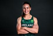 14 June 2023; Triple jumper Saragh Buggy poses for a portrait during the European Games team day for Team Ireland – Krakow 2023 at the Crowne Plaza Hotel in Blanchardstown, Dublin. Photo by Harry Murphy/Sportsfile