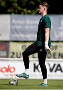 14 June 2023; Goalkeeper Tiernan Brooks during a Republic of Ireland training session at Parktherme-Arena Bad Radkersburg in Austria. Photo by Blaz Weindorfer/Sportsfile
