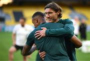 15 June 2023; Jeff Hendrick, right, and Adam Idah during a Republic of Ireland training session at the OPAP Arena in Athens, Greece. Photo by Stephen McCarthy/Sportsfile