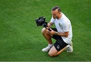 15 June 2023; Matthew Turnbull, FAI multimedia executive, during a Republic of Ireland training session at the OPAP Arena in Athens, Greece. Photo by Seb Daly/Sportsfile