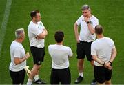 15 June 2023; Manager Stephen Kenny, centre, with coaches, from left, Dean Kiely, Stephen Rice, Keith Andrews and John O'Shea during a Republic of Ireland training session at the OPAP Arena in Athens, Greece. Photo by Seb Daly/Sportsfile