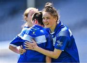 14 June 2023; Chelsea Travers of Leinster celebrates with teammates during the M.Donnelly GAA Football for ALL Interprovincial Finals at Croke Park in Dublin. Photo by Piaras Ó Mídheach/Sportsfile