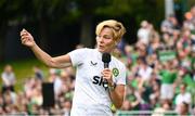 16 June 2023; Manager Vera Pauw speaks to supporters during a Republic of Ireland women open training session at UCD Bowl in Dublin. Photo by Ramsey Cardy/Sportsfile