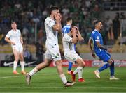 16 June 2023; Matt Doherty of Republic of Ireland reacts after a missed chance during the UEFA EURO 2024 Championship qualifying group B match between Greece and Republic of Ireland at the OPAP Arena in Athens, Greece. Photo by Stephen McCarthy/Sportsfile