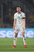 16 June 2023; Jayson Molumby of Republic of Ireland reacts during the UEFA EURO 2024 Championship qualifying group B match between Greece and Republic of Ireland at the OPAP Arena in Athens, Greece. Photo by Stephen McCarthy/Sportsfile