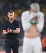 16 June 2023; Republic of Ireland manager Stephen Kenny and Troy Parrott of Republic of Ireland after the UEFA EURO 2024 Championship qualifying group B match between Greece and Republic of Ireland at the OPAP Arena in Athens, Greece. Photo by Stephen McCarthy/Sportsfile