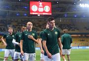 16 June 2023; John Egan of Republic of Ireland before the UEFA EURO 2024 Championship qualifying group B match between Greece and Republic of Ireland at the OPAP Arena in Athens, Greece. Photo by Seb Daly/Sportsfile