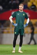 16 June 2023; Republic of Ireland goalkeeper Caoimhin Kelleher before the UEFA EURO 2024 Championship qualifying group B match between Greece and Republic of Ireland at the OPAP Arena in Athens, Greece. Photo by Seb Daly/Sportsfile