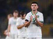 16 June 2023; John Egan of Republic of Ireland after the UEFA EURO 2024 Championship qualifying group B match between Greece and Republic of Ireland at the OPAP Arena in Athens, Greece. Photo by Stephen McCarthy/Sportsfile