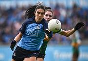 17 June 2023; Eilish O'Dowd of Dublin in action against Eilís Lynch of Kerry during the TG4 All-Ireland Ladies Senior Football Championship Round 1 match between Dublin and Kerry at Parnell Park in Dublin. Photo by Harry Murphy/Sportsfile