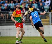 17 June 2023; Mark Grogan of Dublin celebrates after scoring his side's first goal during the GAA Hurling All-Ireland Senior Championship Preliminary Quarter Final match between Carlow and Dublin at Netwatch Cullen Park in Carlow. Photo by Sam Barnes/Sportsfile