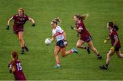 17 June 2023; Laura O'Mahony of Cork on the attack during the TG4 All-Ireland Ladies Senior Football Championship Round 1 match between Galway and Cork at Pearse Stadium in Galway. Photo by Piaras Ó Mídheach/Sportsfile
