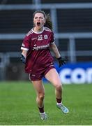 17 June 2023; Eva Noone of Galway reacts during the TG4 All-Ireland Ladies Senior Football Championship Round 1 match between Galway and Cork at Pearse Stadium in Galway. Photo by Piaras Ó Mídheach/Sportsfile