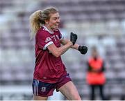 17 June 2023; Louise Ward of Galway celebrates after her side's victory in the TG4 All-Ireland Ladies Senior Football Championship Round 1 match between Galway and Cork at Pearse Stadium in Galway. Photo by Piaras Ó Mídheach/Sportsfile