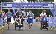 18 June 2023; A general view of the start of the wheelchair race of the 2023 Irish Life Dublin Race Series – Corkagh Park 5 Mile at Corkagh Park in Clondalkin, Dublin. Photo by Sam Barnes/Sportsfile