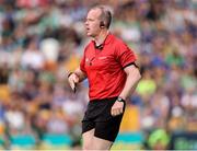 17 June 2023; Referee Johnny Murphy during the GAA Hurling All-Ireland Senior Championship Preliminary Quarter Final match between Offaly and Tipperary at Glenisk O'Connor Park in Tullamore, Offaly. Photo by Michael P Ryan/Sportsfile