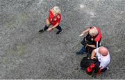 18 June 2023; Tyrone supporters arrive before the GAA Football All-Ireland Senior Championship Round 3 match between Tyrone and Westmeath at Kingspan Breffni in Cavan. Photo by Ramsey Cardy/Sportsfile