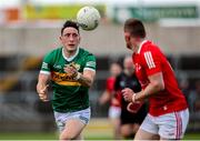 18 June 2023; Paudie Clifford of Kerry in action against Niall Sharkey of Louth during the GAA Football All-Ireland Senior Championship Round 3 match between Kerry and Louth at Laois Hire O'Moore Park in Portaloise, Laois. Photo by Michael P Ryan/Sportsfile
