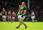 18 June 2023; Ryan O'Donoghue of Mayo celebrates score during the GAA Football All-Ireland Senior Championship Round 3 match between Cork and Mayo at TUS Gaelic Grounds in Limerick. Photo by Eóin Noonan/Sportsfile