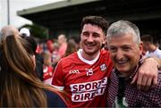 18 June 2023; Chris Óg Jones of Cork celebrates with supporters after the GAA Football All-Ireland Senior Championship Round 3 match between Cork and Mayo at TUS Gaelic Grounds in Limerick. Photo by Eóin Noonan/Sportsfile