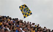 18 June 2023; A Roscommon supporter waves their flag during the GAA Football All-Ireland Senior Championship Round 3 match between Roscommon and Kildare at Glenisk O'Connor Park in Tullamore, Offaly. Photo by Daire Brennan/Sportsfile