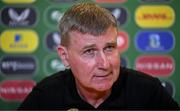 18 June 2023; Manager Stephen Kenny during a Republic of Ireland press conference at FAI Headquarters in Abbotstown, Dublin. Photo by Stephen McCarthy/Sportsfile