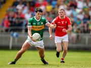 18 June 2023; Mike Breen of Kerry in action against Niall Sharkey of Louth during the GAA Football All-Ireland Senior Championship Round 3 match between Kerry and Louth at Laois Hire O'Moore Park in Portaloise, Laois. Photo by Michael P Ryan/Sportsfile