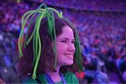 7 June 2023; Team Ireland supporter Alanna Murphy at the World Special Olympic Games 2023 Opening Ceremony in the Olympiastadion Berlin, Germany.  Photo by Ray McManus/Sportsfile